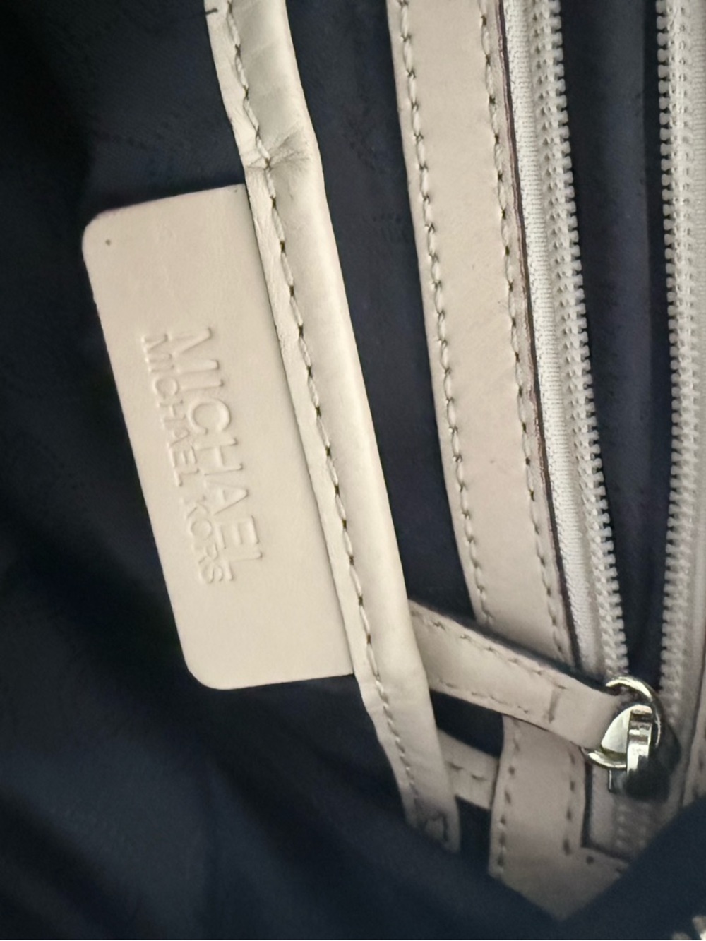 Michael Kors Black Tote with Blush Pink Straps and Gold Accents - Picture 6 of 7